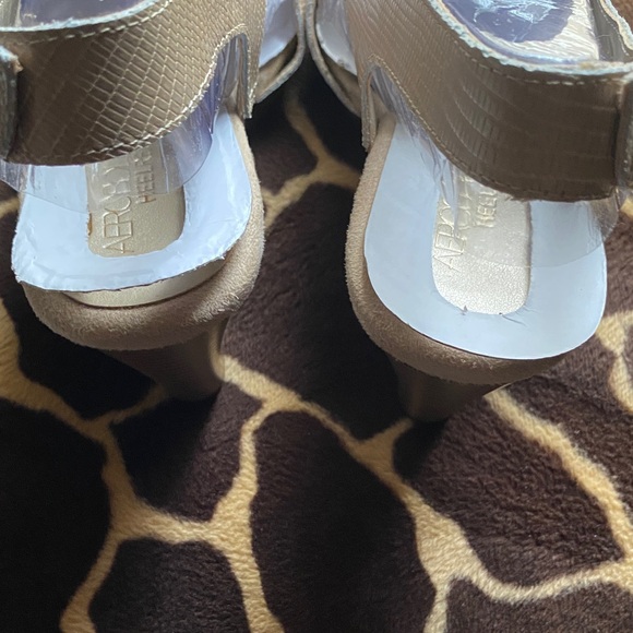 AEROSOLES Leather Honey Blossom Bone Snake Print Wedges - Picture 12 of 15